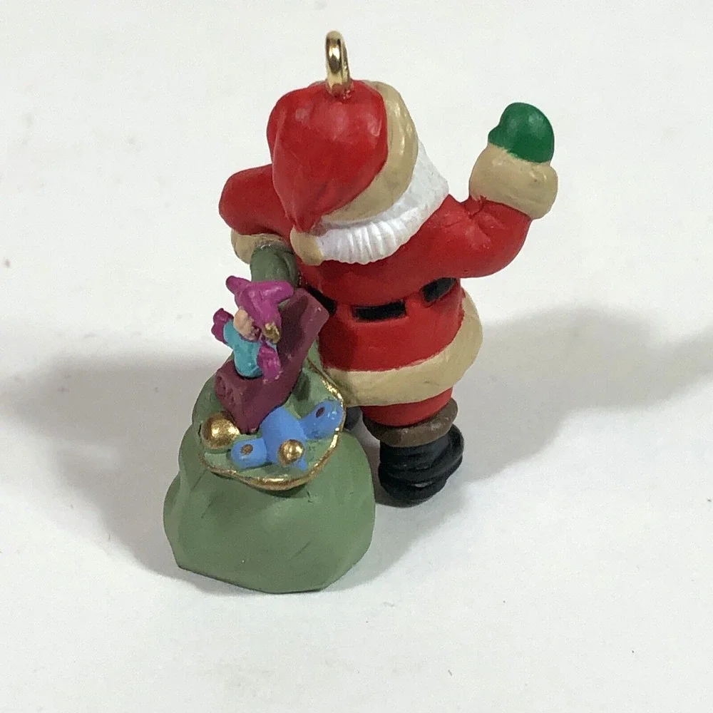 Hallmark Keepsake Miniature Ornament Jolly Visitor Santa Vintage 1994 Box Tiny